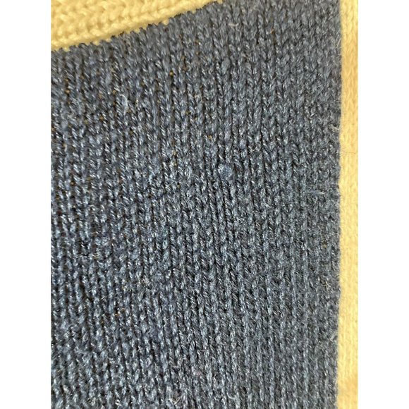 GULF TRADERS Cream Argyle Knit Unisex Pullover Sweater Size XL - Picture 8 of 9